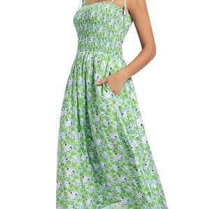 Floral Green Maxi Dress
